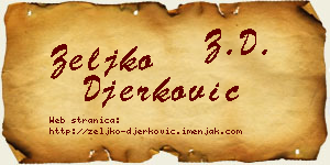 Željko Đerković vizit kartica